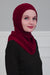 Premium Soft Fleece Instant Turban Bonnet for Women, Head and Neck Full Coverage Hijab Head Wear, Soft & Comfortable Modest Head Wrap,TB-1P Maroon