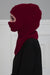 Instant Turban Fleece Lightweight Inner Bonnet Ninja Cap, Slip on Hijab, Balaclava Wind-Resistant Face Mask,TB-2P Maroon