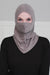 Instant Turban Fleece Lightweight Inner Bonnet Ninja Cap, Slip on Hijab, Balaclava Wind-Resistant Face Mask,TB-2P Grey