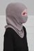 Instant Turban Fleece Lightweight Inner Bonnet Ninja Cap, Slip on Hijab, Balaclava Wind-Resistant Face Mask,TB-2P Grey