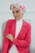 Combed Cotton Patterned Turban Bonnet with a Big Bow, Elegant and Comfortable Pre-Tied Instant Turban Hair Cover for Women,B-11YD Rose Garden