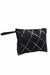 Fashionable Leather Handbag with Paillette Lines, Sequined Leather Handbag for Special Occasions, High Quality Leather Women Handbag,CE-22 Black