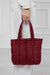 Sturdy and Stylish Handbag with Magnetic Closure, Strong Handmade Handbag made from Polyamide Fabric, Women's Tote Bag,CK-50 Maroon