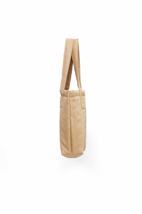 Sturdy and Stylish Handbag with Magnetic Closure, Strong Handmade Handbag made from Polyamide Fabric, Women's Tote Bag,CK-50 Beige