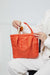 Sturdy and Stylish Handbag with Magnetic Closure, Strong Handmade Handbag made from Polyamide Fabric, Women's Tote Bag,CK-50 Orange