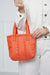 Sturdy and Stylish Handbag with Magnetic Closure, Strong Handmade Handbag made from Polyamide Fabric, Women's Tote Bag,CK-50 Orange