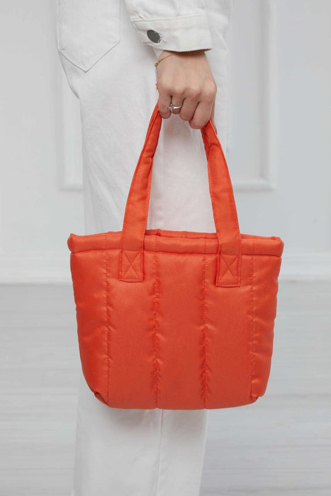 Sturdy and Stylish Handbag with Magnetic Closure, Strong Handmade Handbag made from Polyamide Fabric, Women's Tote Bag,CK-50 Orange