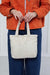 Sturdy and Stylish Handbag with Magnetic Closure, Strong Handmade Handbag made from Polyamide Fabric, Women's Tote Bag,CK-50 Ivory