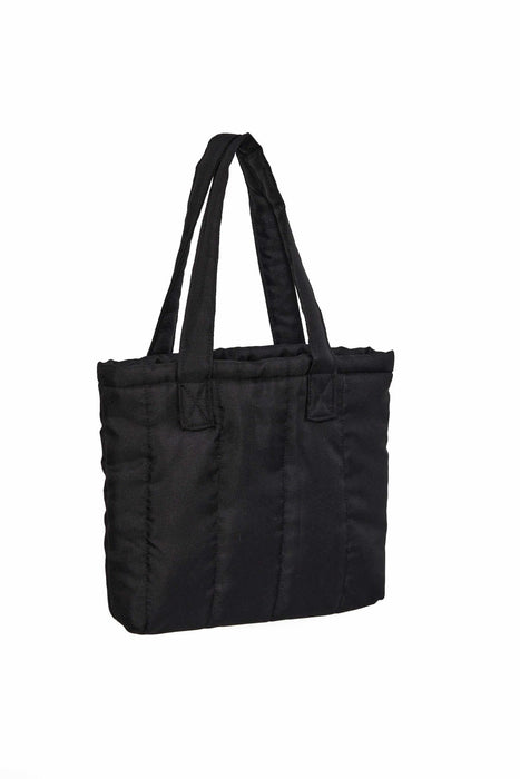 Sturdy and Stylish Handbag with Magnetic Closure, Strong Handmade Handbag made from Polyamide Fabric, Women's Tote Bag,CK-50 Black