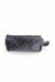 Velvet Zippered Makeup Bag with Handle, 10 x 4 Inches (25x10 cm.) Handmade Cosmetic Handbag, Elegant Soft Touch Makeup Bag for Women,CMB-7 Grey