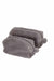 Plush Zippered Makeup Bag with Handle, 7.9 x 5.9 Inches (20x15 cm.) Handmade Cosmetic Bag with a Soft Touch,CMK-6 Grey