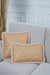 Luxe Faux Leather Quilted Pillow Cover with Teddy Edges, Solid Quilted Teddy Fabric Border Pillow Cover, 18x18 Inches Cushion Cover,K-305