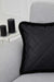 Luxe Faux Leather Quilted Pillow Cover with Teddy Edges, Solid Quilted Teddy Fabric Border Pillow Cover, 18x18 Inches Cushion Cover,K-305