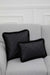 Luxe Faux Leather Quilted Pillow Cover with Teddy Edges, Solid Quilted Teddy Fabric Border Pillow Cover, 18x18 Inches Cushion Cover,K-305