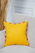 Chic Sofa Throw Pillow Cover with Tassels and Square Stripes, 18x18 Inches Trendy Tasseled Throw Pillow Cover for Sofa and Couch,K-350 Yellow