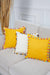 Chic Sofa Throw Pillow Cover with Tassels and Square Stripes, 18x18 Inches Trendy Tasseled Throw Pillow Cover for Sofa and Couch,K-350 Yellow