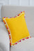 Chic Sofa Throw Pillow Cover with Tassels and Square Stripes, 18x18 Inches Trendy Tasseled Throw Pillow Cover for Sofa and Couch,K-350 Yellow