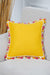 Chic Sofa Throw Pillow Cover with Tassels and Square Stripes, 18x18 Inches Trendy Tasseled Throw Pillow Cover for Sofa and Couch,K-350 Yellow