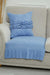 Pleated Reversible Knitted Polyester Decorative Armchair Shawl and Throw Blanket Furniture Protector Washable Cover for Family,KO-27 Baby Blue