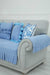 Pleated Reversible Knitted Polyester Decorative Sofa Shawl and Armrest Cover Set Furniture Protector Washable Couch Cover for Family,KTK-5 Baby Blue