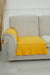 Pleated Reversible Knitted Polyester Decorative Armchair Shawl and Armrest Cover Set Furniture Protector Washable Cover,KTK-7 Yellow