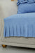 Pleated Reversible Knitted Polyester Decorative Sofa Shawl Set and Throw Blanket Furniture Protector Washable Couch Cover for Familya,KTK-8 Baby Blue