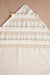 Table Runner Handmade Embroidery and Tassels 16 x 48 inches Machine Washable Fringed Handicraft Table Cloth for Wedding, Parties,R-45O Ivory