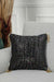 Boho Chic Velvet Striped Sequin Pillow Cover with Tassels, Handcrafted Decorative Double Sided Cushion Cover for Unique Home Styling,K-373 Black