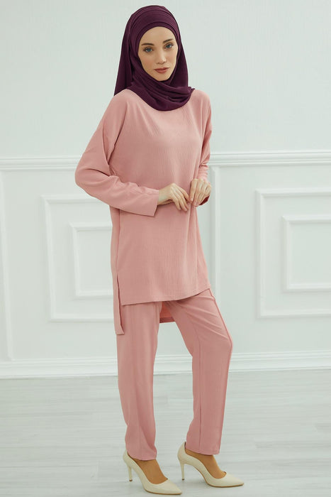 Modest Tunic Top and Pants Set, Long Sleeve Aerobin Tunic Pant Set, Full Cover Lightweight Modest Tunic Tops and Pants,TK-5