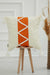 Boho Decorative Linen Texture Throw Pillow Case 18x18 Inches Modern Design Handicraft Farmhouse Cushion Cover for Living Room Decors,K-220 Ecru - Orange