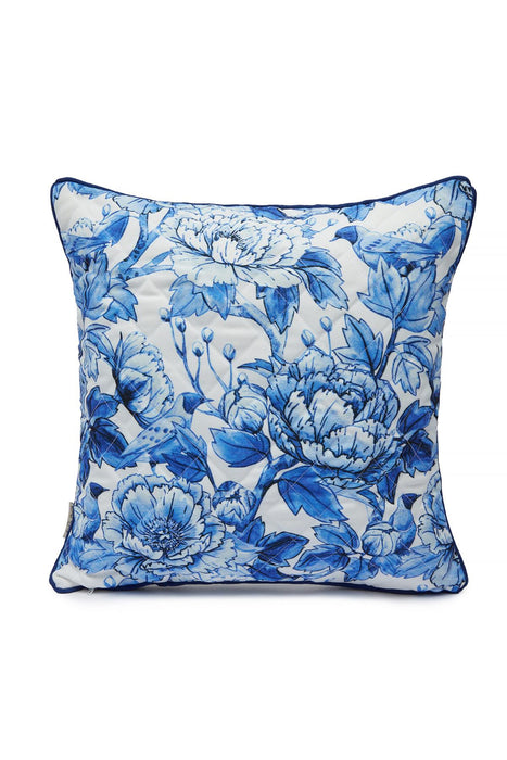 Boho Decorative Polyester Square Throw Pillow Covers Square Cushion Cases with Flower Patterns Handicraft Look,K-222