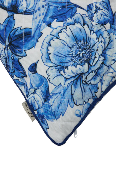 Boho Decorative Polyester Square Throw Pillow Covers Square Cushion Cases with Flower Patterns Handicraft Look,K-222