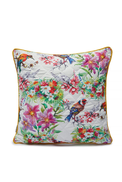 Boho Decorative Polyester Square Throw Pillow Covers Square Cushion Cases with Flower Patterns Handicraft Look,K-222