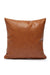 Boho Leather Solid Throw Pillow Cover, 18x18 Plain Handmade Cushion Cover for Cozy Homes, Modern Housewarming Gift for Friends,K-103 D. Brown