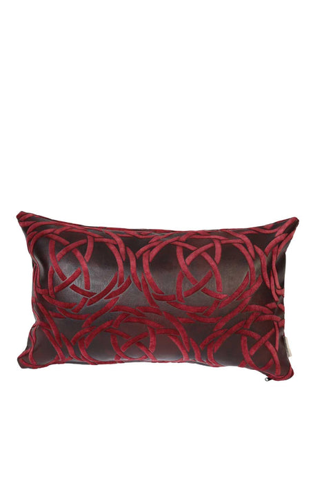 Boho Decorative Throw Pillow Covers and Cases Rectangle Cushion Covers (12 x 20 inch) Modern Embossed Velvet Look Faux Leather Pillow,K-170