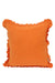 Decorative Throw Pillow Cover with Frilled Edges, 18x18 Inches Modern Design Cushion Cover for Cozy Homes, Solid Modern Pillow Cover,K-107 Orange