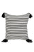 Striped and Tasseled Throw Pillow Cover 18x18 Inches Cushion Cover for Luxury Home Decorations, Housewarming Pillow Gift,K-131 Striped Pattern