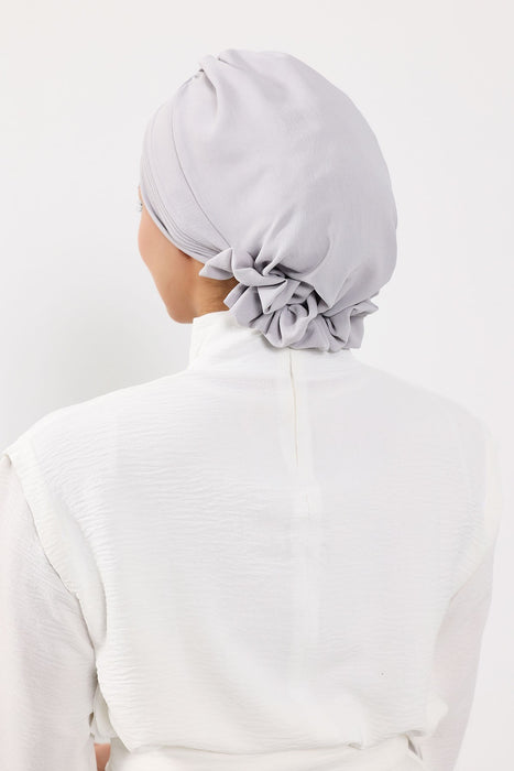 Schicker Aerobin Instant-Turban, leicht zu wickelndes, atmungsaktives Kopftuch mit elegantem Knotendetail, leichter Instant-Turban für Damen, Kopfbedeckung, HT-31A