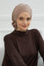 Chic Cross-Front Style Instant Turban Easy to Wear Cotton Stretch Headwrap, Elegant Modest Headwear, Versatile Pre-Tied Hijab for Women,B-14 Mink