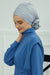 Chic Cross-Front Style Instant Turban Easy to Wear Cotton Stretch Headwrap, Elegant Modest Headwear, Versatile Pre-Tied Hijab for Women,B-14 Grey 2