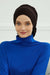 Chic Cross-Front Style Instant Turban Easy to Wear Cotton Stretch Headwrap, Elegant Modest Headwear, Versatile Pre-Tied Hijab for Women,B-14 Black