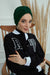 Chic Design Cotton Instant Turban Hijab for Women, Beautiful Pre-tied Turban Bonnet for Women, Trendy Fashionable Cancer Chemo Headwear,B-68 Green