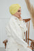 Chic Design Cotton Instant Turban Hijab for Women, Beautiful Pre-tied Turban Bonnet for Women, Trendy Fashionable Cancer Chemo Headwear,B-68 Yellow