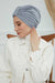 Chic Design Cotton Instant Turban Hijab for Women, Beautiful Pre-tied Turban Bonnet for Women, Trendy Fashionable Cancer Chemo Headwear,B-68 Grey 2