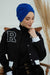 Chic Design Cotton Instant Turban Hijab for Women, Beautiful Pre-tied Turban Bonnet for Women, Trendy Fashionable Cancer Chemo Headwear,B-68 Sax Blue