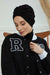 Chic Design Cotton Instant Turban Hijab for Women, Beautiful Pre-tied Turban Bonnet for Women, Trendy Fashionable Cancer Chemo Headwear,B-68 Black