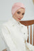 Chic Design Cotton Instant Turban Hijab for Women, Beautiful Pre-tied Turban Bonnet for Women, Trendy Fashionable Cancer Chemo Headwear,B-68 Powder