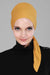 Chic Easy Wrap Hijab Cover for Women, Trendy Hijab for Stylish Look, Soft Comfortable Turban Head Covering, Chic Single Color Headscarf,B-45 Mustard Yellow