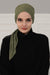 Chic Easy Wrap Hijab Cover for Women, Trendy Hijab for Stylish Look, Soft Comfortable Turban Head Covering, Chic Single Color Headscarf,B-45 Army Green