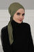 Chic Easy Wrap Hijab Cover for Women, Trendy Hijab for Stylish Look, Soft Comfortable Turban Head Covering, Chic Single Color Headscarf,B-45 Army Green